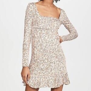 Free People Boheme Floral Long Sleeve Mini Dress Size 6